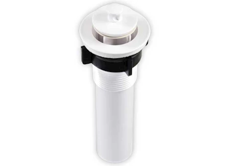 JR Products Strainer w/pop-up stopper, white Main Image