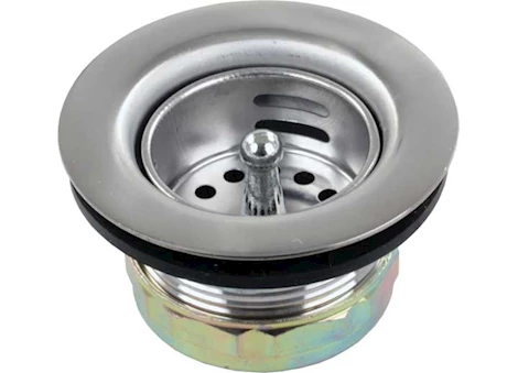 JR Products Strainer w/push-in basket, chrome Main Image
