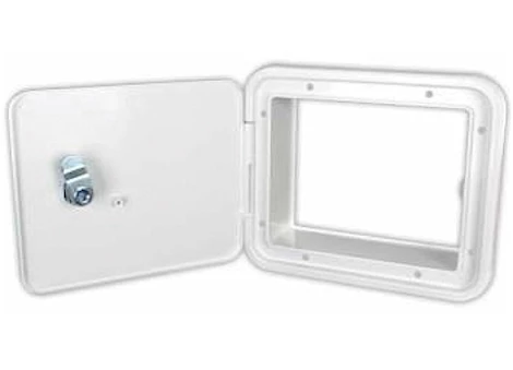 JR Products Multi-purpose hatch w/o back, key lock, polar white