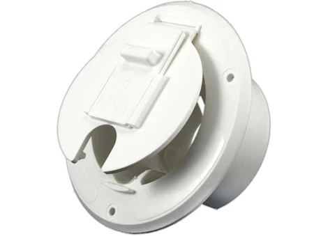 ROUND CABLE HATCH, 30 AMP, WHITE