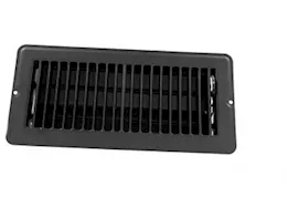 JR Products 4in x 10in floor register dampered, metal, black