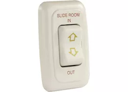 JR Products Single slide-out switch assembly w/bezel, white