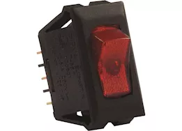 JR Products Illuminated 120v on/off switch, red/black