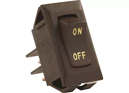 JR Products Labeled 12v on/off switch, brown