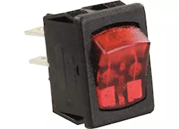 JR Products Mini-illuminated on/off 12v switch, red/black
