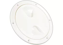 JR Products 4in access/deck plate, white
