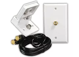 JR Products Interior/exterior cable tv installation kit - white