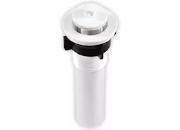 JR Products Strainer w/pop-up stopper, white