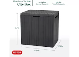 Keter City box 30 gallon deck box - graphite