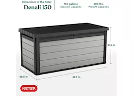 Keter Denali 150g deck box - grey