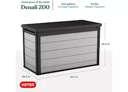 Keter Denali 200 gallon deck box - grey