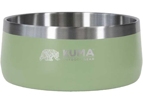 KUMA Outdoor Gear Stainless Steel Dog Bowl – 58 oz., Sage