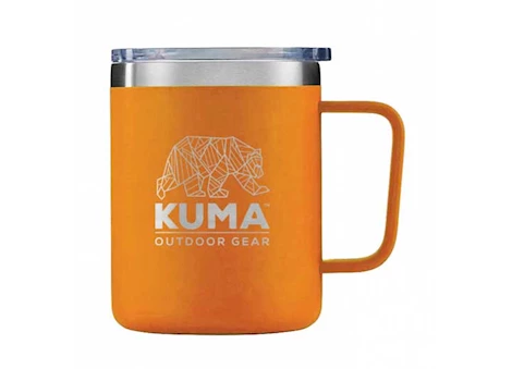 KUMA Outdoor Gear Travel Mug – 12 oz., Orange, Vacuum Sealed Double Wall Stainless Steel