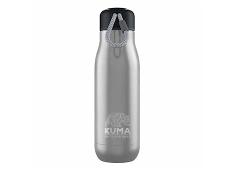 KUMA Outdoor Gear Rope Water Bottle – 17 oz., White, Vacuum Sealed Double Wall Stainless Steel