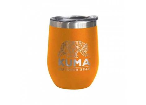 KUMA Outdoor Gear Wine Tumbler – 12 oz., Orange, Vacuum Sealed Double Wall Stainless Steel