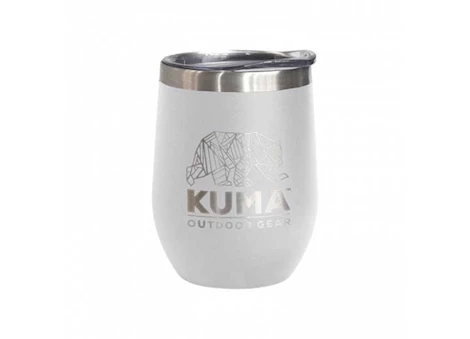 KUMA Outdoor Gear Wine Tumbler – 12 oz., White, Vacuum Sealed Double Wall Stainless Steel