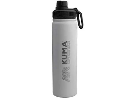 KUMA Outdoor Gear Bomber Bottle – 22 oz., White, Vacuum Sealed Double Wall Stainless Steel