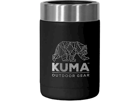 KUMA Outdoor Gear Can Coozie for 12 oz. Cans – Black, Vacuum Sealed Double Wall Stainless Steel