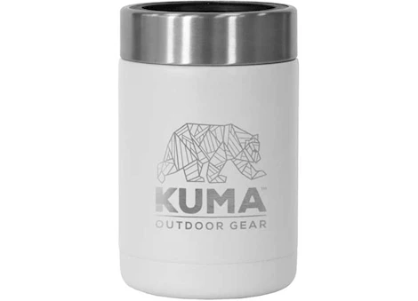 KUMA Outdoor Gear Can Coozie for 12 oz. Cans – White, Vacuum Sealed Double Wall Stainless Steel