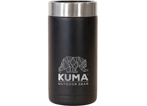 KUMA Outdoor Gear Tall Can Coozie for 16 oz. Cans - Black, Vacuum Sealed Double Wall Stainless Steel