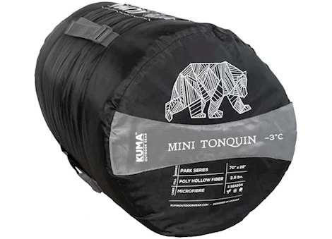 Kuma Outdoor Gear MINI TONQUIN SLEEPING BAG - BLACK/RED