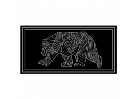 KUMA Outdoor Gear Reversible Outdoor Mat – 18’ x 9’, Bear, Black/Grey