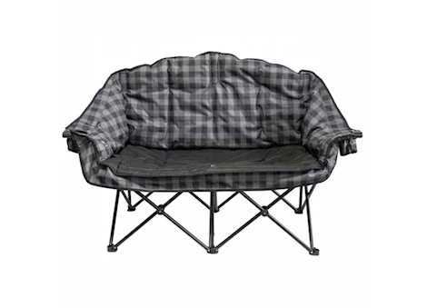 KUMA Outdoor Gear Bear Buddy Double Camping Chair – Grey/Black Plaid Main Image