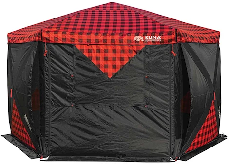 Kuma Outdoor Gear SUPER BEAR DEN DELUXE GAZEBO - RED PLAID