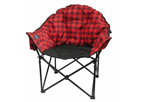 Kuma Lazy Bear Heated Chair – Red/Black Plaid Main Image