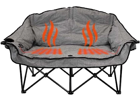 KUMA Outdoor Gear Bear Buddy Heated Double Camping Chair – Heather Grey