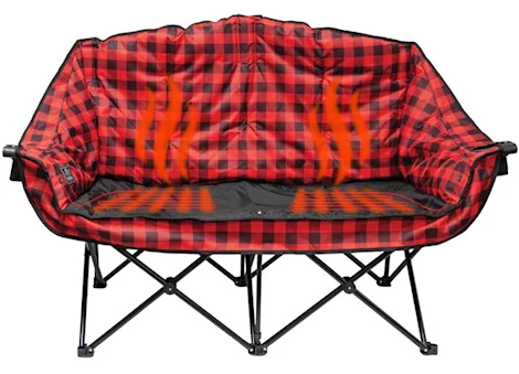 KUMA Outdoor Gear Bear Buddy Heated Double Camping Chair – Red/Black Plaid Main Image
