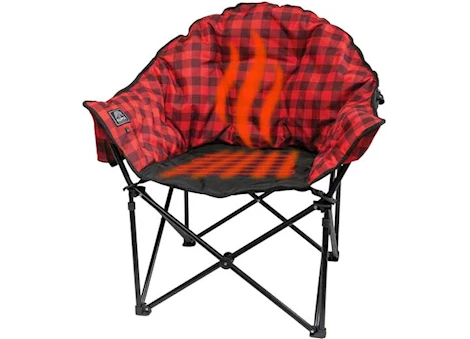 Kuma Outdoor Gear LAZY BEAR BLUE TOOTH HEATED CHAIR; RED PLAID