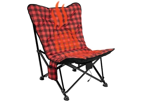 Kuma Outdoor Gear AURORA CHAIR W/POWER BANK & BLUETOOTH - RED/BLACK