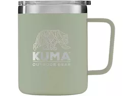 KUMA Outdoor Gear Travel Mug – 12 oz., Sage, Vacuum Sealed Double Wall Stainless Steel