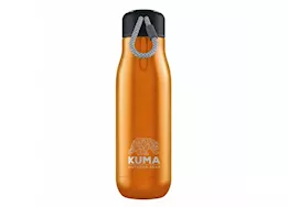 KUMA Outdoor Gear Rope Water Bottle – 17 oz., Orange, Vacuum Sealed Double Wall Stainless Steel