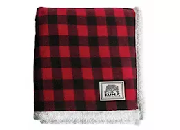 KUMA Outdoor Gear Lumberjack Sherpa Throw – 70” x 60”, Black/Red