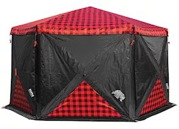 Kuma Outdoor Gear Super bear den deluxe gazebo - red plaid