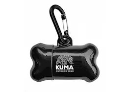 KUMA Outdoor Gear 3 in 1 Dog Leash, Collapsible Bowl, & Waste Bag Dispenser – Black/Grey