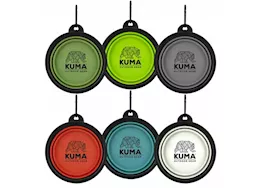 KUMA Outdoor Gear 3 in 1 Dog Leash, Collapsible Bowl, & Waste Bag Dispenser – Green/Grey