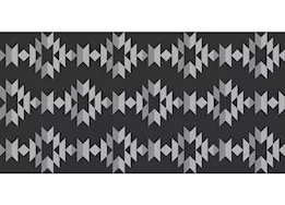 KUMA Outdoor Gear Reversible Outdoor Mat – 18’ x 9’, Monterrey Boho, Black/Grey