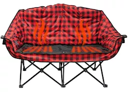 Kuma Outdoor Gear Bear buddy blue tooth heated double chair; red plaid