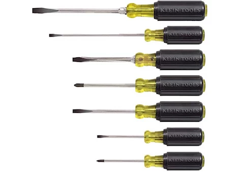 Klein Tools SCREWDRIVER SET, SLOTTED AND PHILLIPS, 7-PIECE