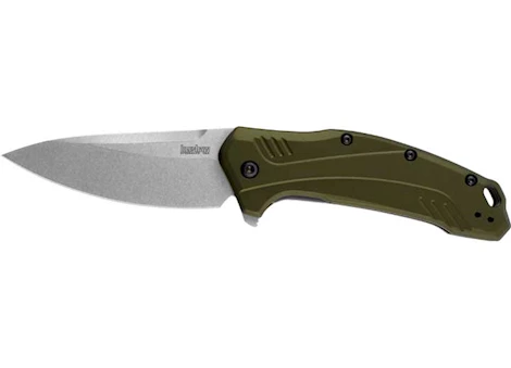 Kershaw Knives LINK POCKET KNIFE - OLIVE STONEWASHED  - BOX