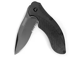 Kershaw Knives Clash - blk/blk, serrated pocket knife - box