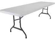 Lifetime 8-Foot Commercial Folding Table - White Granite