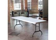 Lifetime 8-Foot Commercial Folding Table - White Granite