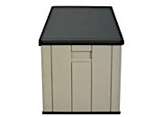 Lifetime Heavy-Duty Outdoor Storage Deck Box - 59.3"L x 28.3"W x 27.2"H, Brown/Desert Sand/Black