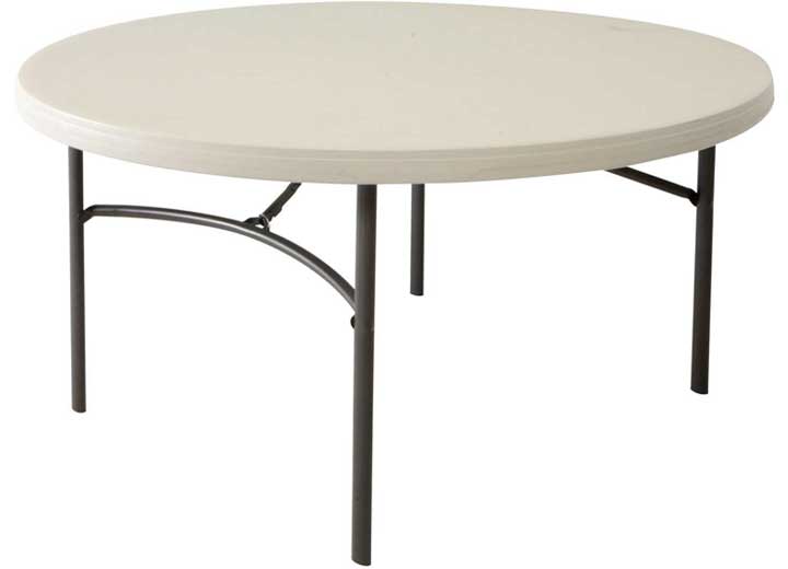 Lifetime Commercial 60-Inch Round Table - Almond Main Image