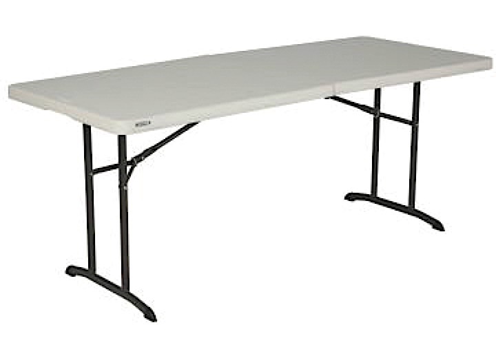 Lifetime 6-Foot Commercial Fold-In-Half Table - Almond Main Image