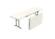 Lifetime 8-Foot Commercial Fold-In-Half Tables (2-Pack) - Almond